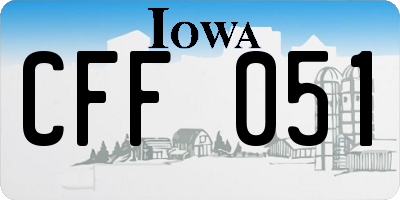 IA license plate CFF051