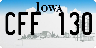 IA license plate CFF130
