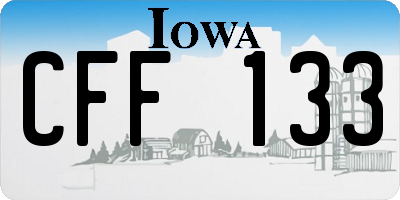 IA license plate CFF133