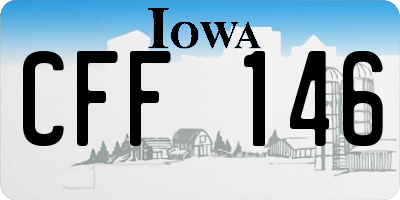 IA license plate CFF146