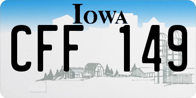 IA license plate CFF149