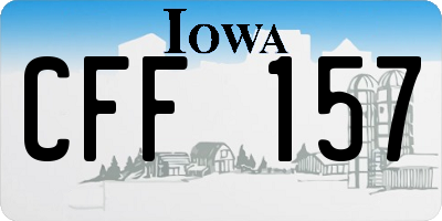 IA license plate CFF157