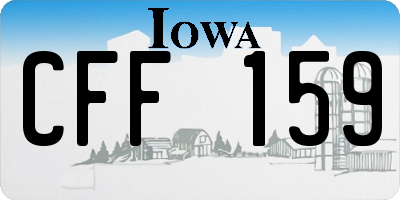 IA license plate CFF159