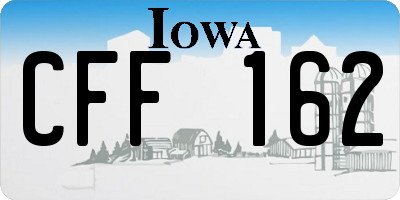 IA license plate CFF162