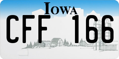 IA license plate CFF166