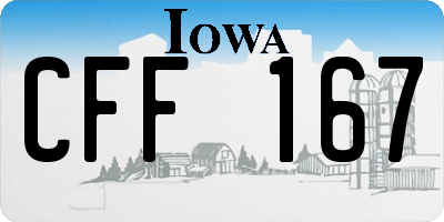 IA license plate CFF167