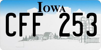 IA license plate CFF253