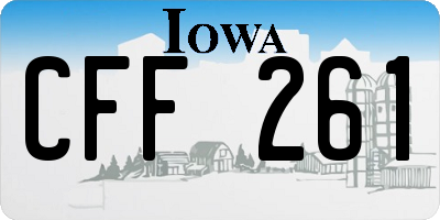 IA license plate CFF261