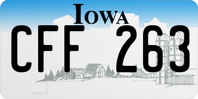 IA license plate CFF263