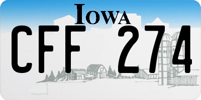 IA license plate CFF274