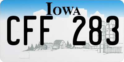 IA license plate CFF283