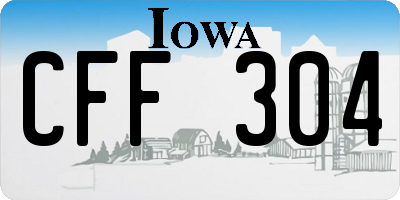 IA license plate CFF304