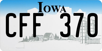 IA license plate CFF370