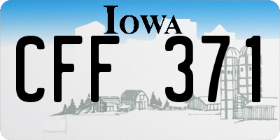 IA license plate CFF371