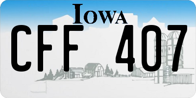IA license plate CFF407