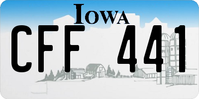 IA license plate CFF441