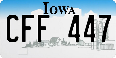 IA license plate CFF447