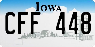 IA license plate CFF448