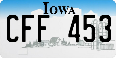 IA license plate CFF453