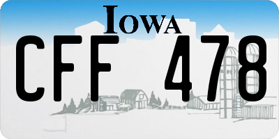 IA license plate CFF478