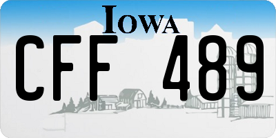 IA license plate CFF489