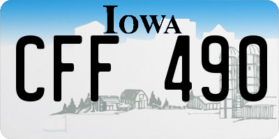 IA license plate CFF490