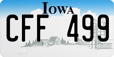 IA license plate CFF499