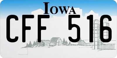 IA license plate CFF516