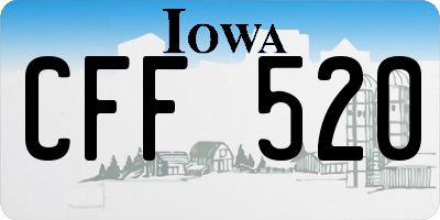 IA license plate CFF520