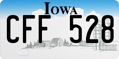 IA license plate CFF528