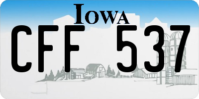 IA license plate CFF537