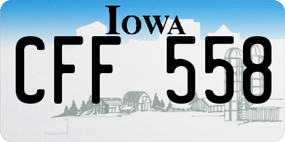 IA license plate CFF558