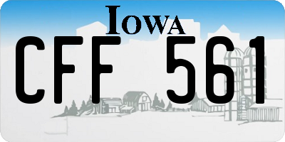 IA license plate CFF561
