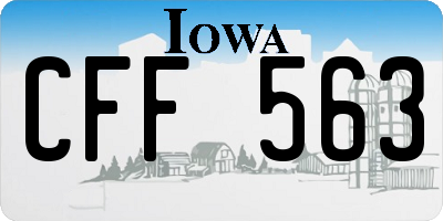 IA license plate CFF563
