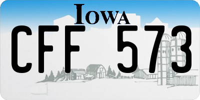 IA license plate CFF573