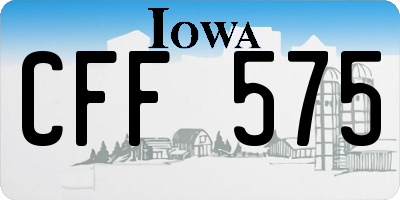 IA license plate CFF575