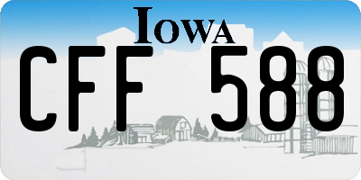 IA license plate CFF588