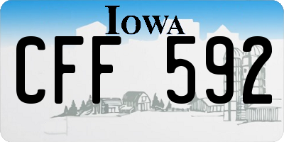 IA license plate CFF592