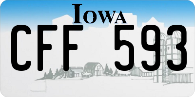 IA license plate CFF593
