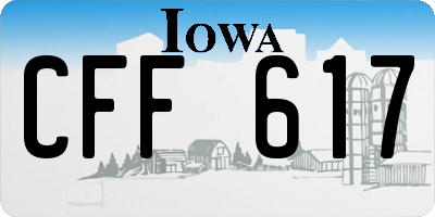 IA license plate CFF617