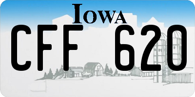 IA license plate CFF620