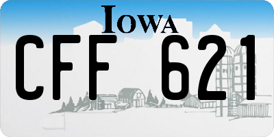 IA license plate CFF621