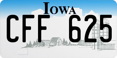 IA license plate CFF625