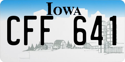 IA license plate CFF641
