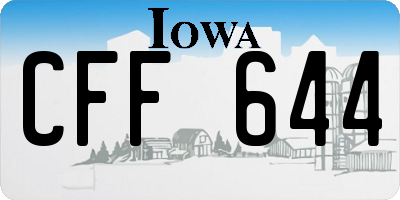 IA license plate CFF644