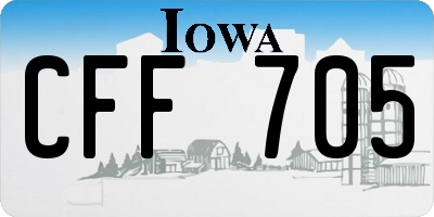 IA license plate CFF705
