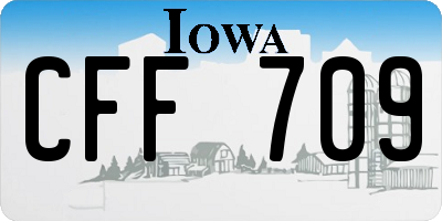 IA license plate CFF709