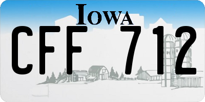 IA license plate CFF712