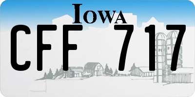 IA license plate CFF717