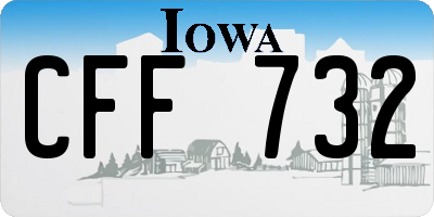 IA license plate CFF732
